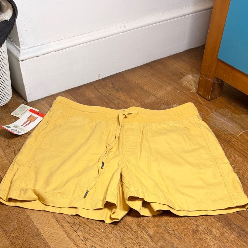 Orvis Women's Athletic Shorts in Mustard Yellow